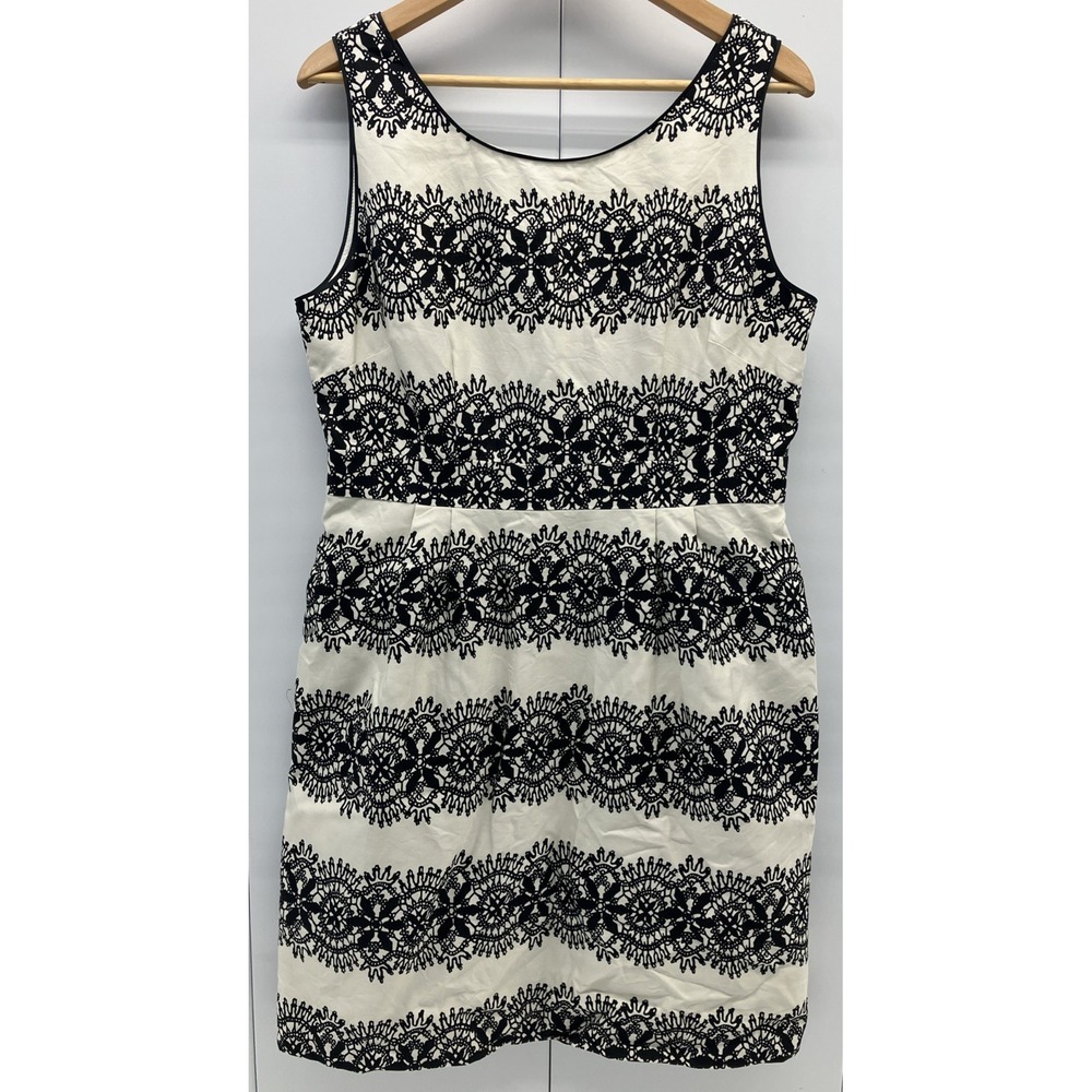 Kate Spade Womens Lola Dress Silk‎ Blend Lined Size 10 Black White
